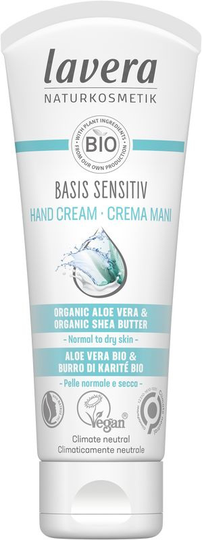 Lavera Basis Sensitiv handcreme/handcream bio EN-IT (75 Milliliter)