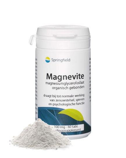 Springfield Magnevite magnesium glycerofosfaat 100 mg (60 Tabletten)