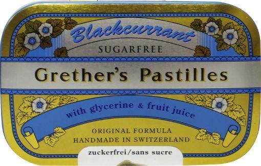Melisana Grether blackcurrant suikervrij (110 Gram)