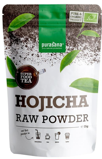 Purasana Hojicha thee poeder/poudre vegan bio (75 Gram)