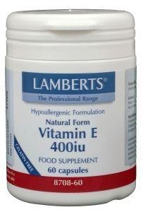 Lamberts Vitamine E 400IE natuurlijk (60 Vegetarische capsules)