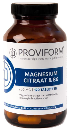 Proviform Magnesium citraat 200 mg & B6 (120 Tabletten)