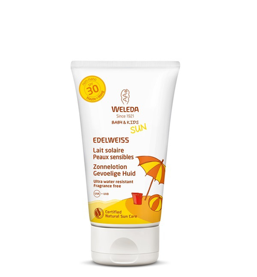 Weleda Edelweiss zonnelotion gevoelige huid SPF30 (150 Milliliter)