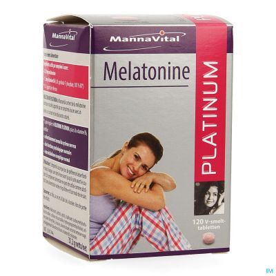 MannaVital Melatonine Platinum | 120 smelttabletten