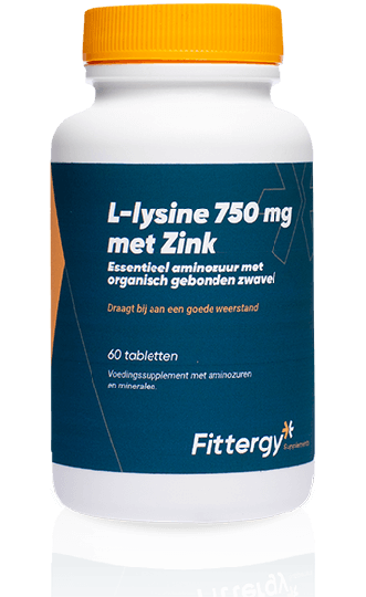 L-Lysine 750 mg met Zink (60 tabletten) - Fittergy
