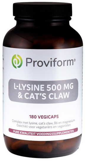 Proviform L-lysine 500mg & cats claw (180 Vegetarische capsules)