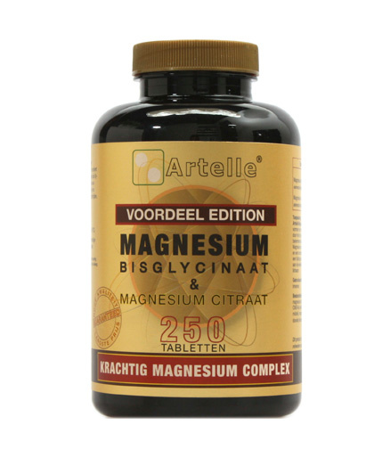Artelle Magnesium bisglycinaat & citraat (250 Tabletten)