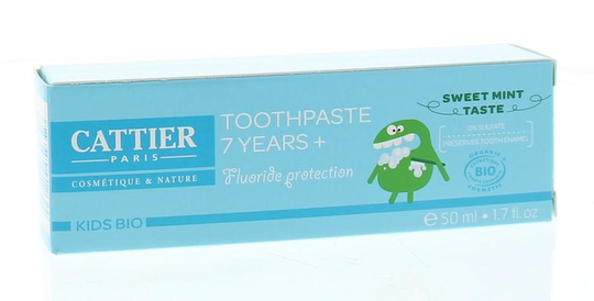 Cattier Tandpasta munt vanaf 7 jaar (50 Milliliter)