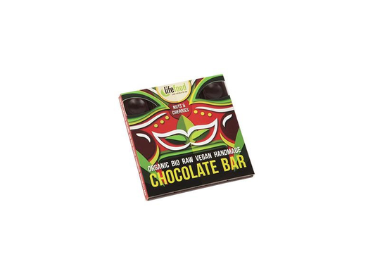 Lifefood Raw chocolate noten en kersen bio (35 Gram)
