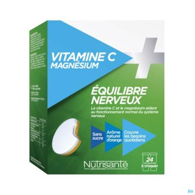 Nutrisanté Vitamine C Magnesium | 24 kauwtabletten
