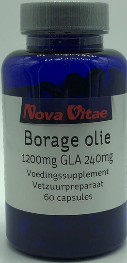 Nova Vitae Borage olie 1200 mg GLA 240 mg (60 Capsules)