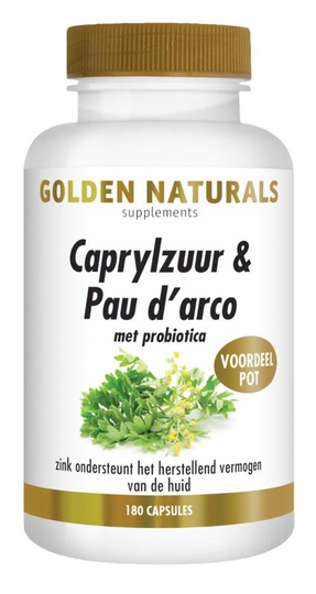 Golden Naturals Caprylzuur & Pau d'arco met probiotica