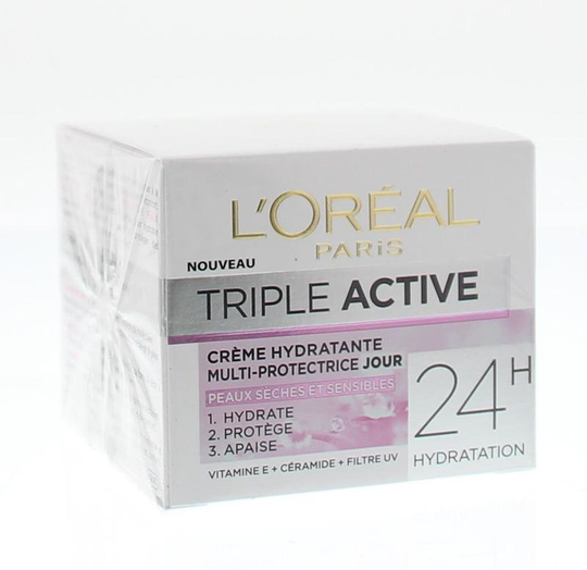 Loreal Dermo expertise triple active droog/gev dagcreme (50 Milliliter)