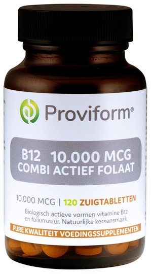 Proviform Vitamine B12 10.000mcg combi actief folaat (120 Zuigtabletten)