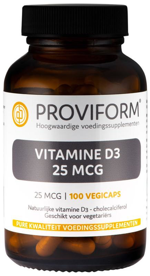 Proviform Vitamine D3 25mcg (100 Vegetarische capsules)
