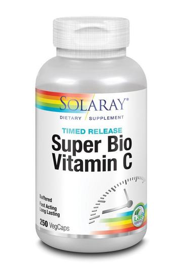 Solaray Vitamine C 500mg TR (250 Vegetarische capsules)