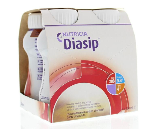 Diasip Chocolade 200ml (4 Stuks)