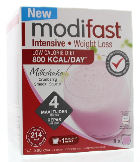 Modifast Intensive milkshake cranberry (440 Gram)