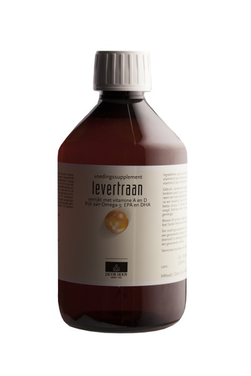 Jacob Hooy Levertraan/visolie vitamine A & D (500 Milliliter)