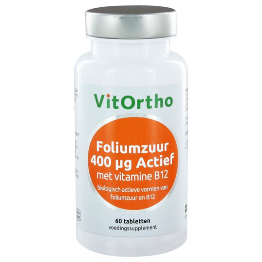 VitOrtho Foliumzuur 400 μg Actief met vitamine B12