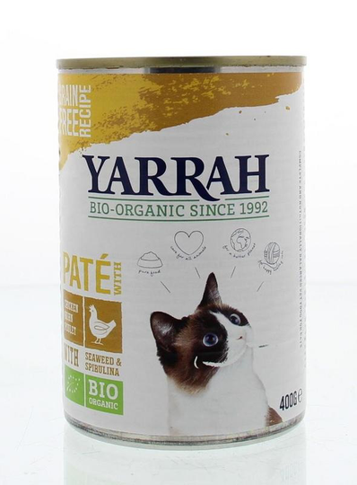 Yarrah Kat pate met kip bio (400 Gram)