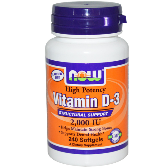 Now Foods, Vitamin D-3, 2,000 IU, 240 Softgels