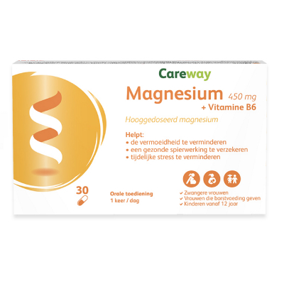 Careway Magnesium 450 mg + Vitamine B6 | 30 capsules
