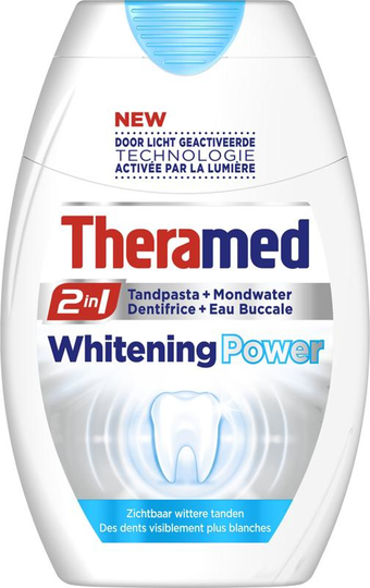 Theramed 2 in 1 Power whitening tandpasta (75 Milliliter)