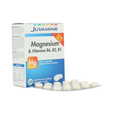 Juvamine Magnesium&Vitamine B6, B2, B1 | 60 tabletten