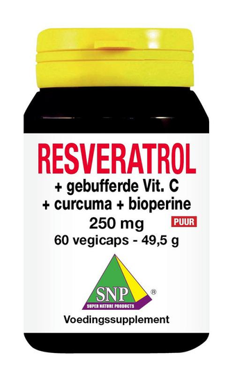 SNP Resveratrol curcuma gebufferd vit C bioperine puur (60 Vegetarische capsules)