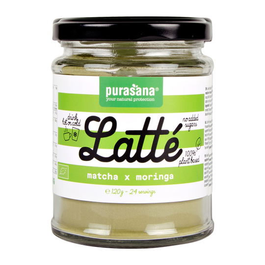 Purasana Latte matcha moringa vegan bio (120 Gram)