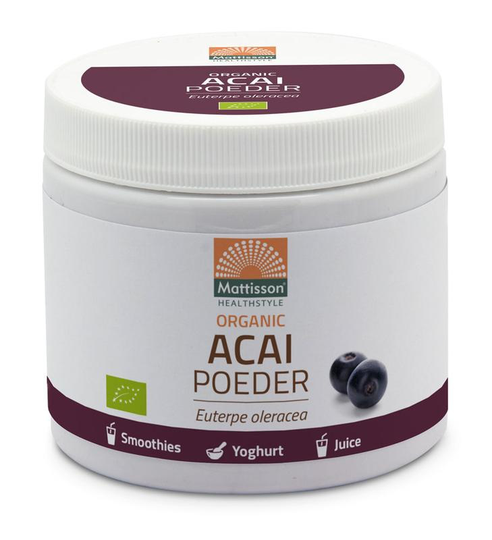 Mattisson Acai poeder Euterpe oleracea organic bio (125 Gram)