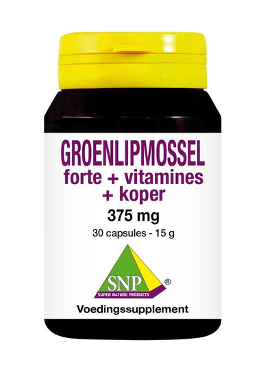 SNP Groenlipmossel forte + vitamines + koper (30 Capsules)