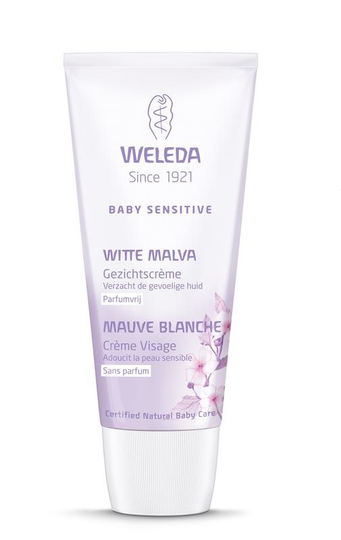 Weleda Baby witte malva sensitive gezichtscreme (50 Milliliter)