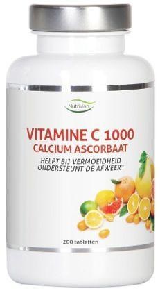 Nutrivian Vitamine C1000 mg calcium ascorbaat (200 Tabletten)