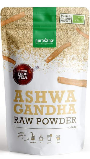 Purasana Ashwagandha poeder/poudre vegan bio (100 Gram)