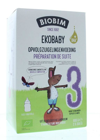 Biobim Ekobaby 3 opvolgzuigelingenvoeding 10+ maanden bio (600 Gram)