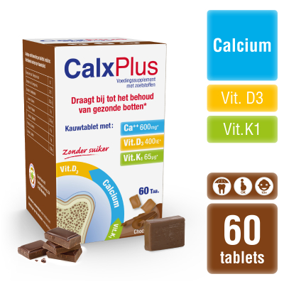 CalxPlus Chocolade | 60 kauwtabletten
