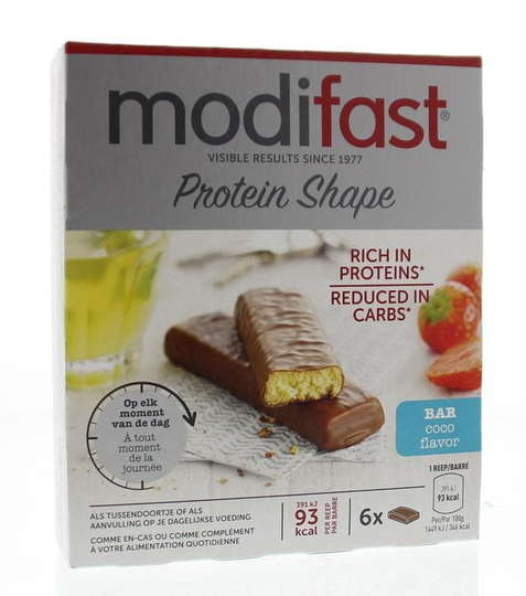 Modifast Protein shape reep chocolade kokos (162 Gram)