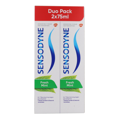 Sensodyne Fresh Mint Tandpasta DUO | 2 x 75 ml PROMO