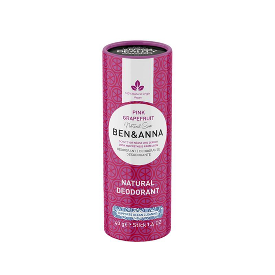 Ben & Anna Deodorant pink grapefruit papertube (40 Gram)