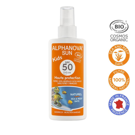Alphanova Sun Sun spray SPF50 kids vegan (125 Milliliter)