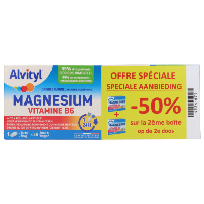 Alvityl Magnesium Vitamine B6 DUO | 2 x 45 tabletten PROMO