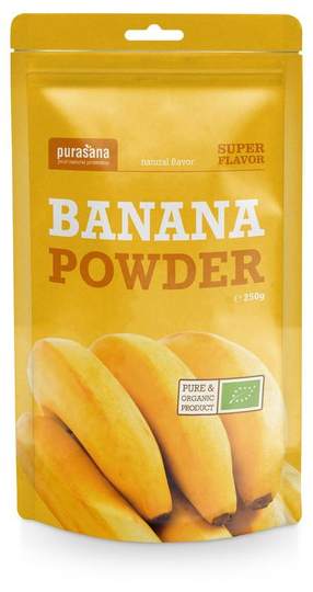 Purasana Bananen poeder/poudre de bananes vegan bio (250 Gram)