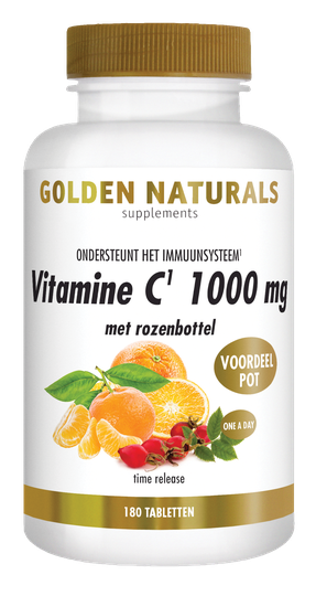 Golden Naturals Vitamine C 1000 mg met rozenbottel