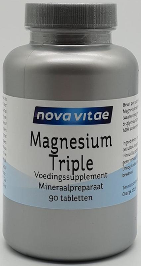 Nova Vitae Magnesium citraat bisglycinaat malaat (90 Tabletten)