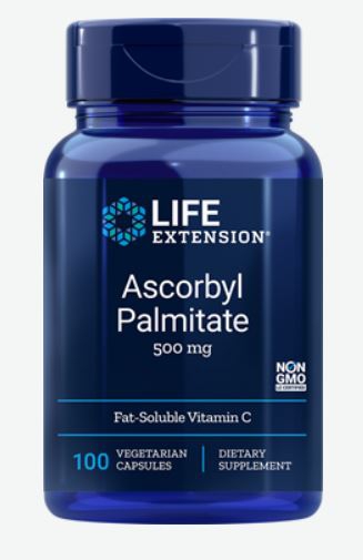 Ascorbyl Palmitate 500 mg (100 Veggie Capsules) - Life Extension