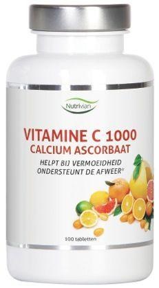 Nutrivian Vitamine C1000 mg calcium ascorbaat (100 Tabletten)