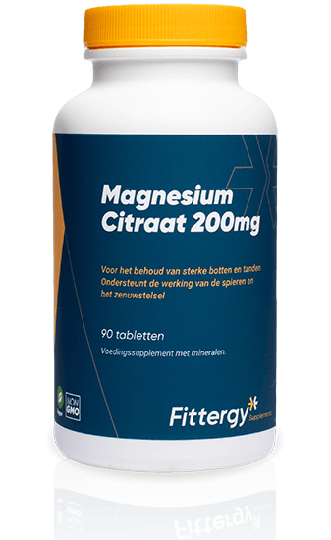 Magnesiumcitraat 200 mg (90 tabletten) - Fittergy