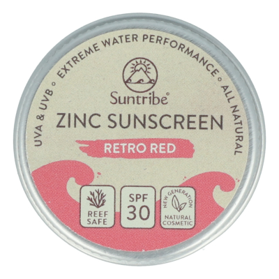 Suntribe Zinc Sunscreen Retro Red SPF 30 | 10 g